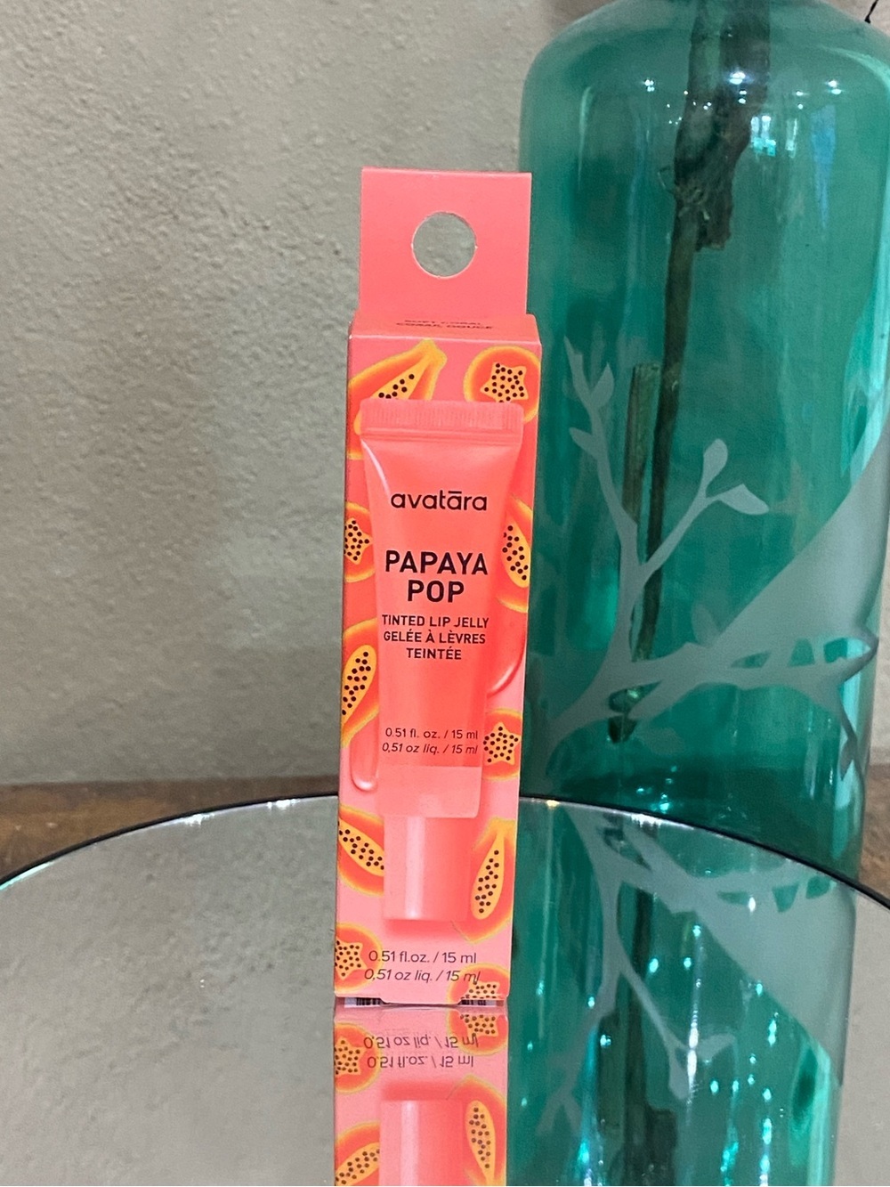 Avatara Papaya Pop Tinted Lip Jelly in Soft Coral, new!